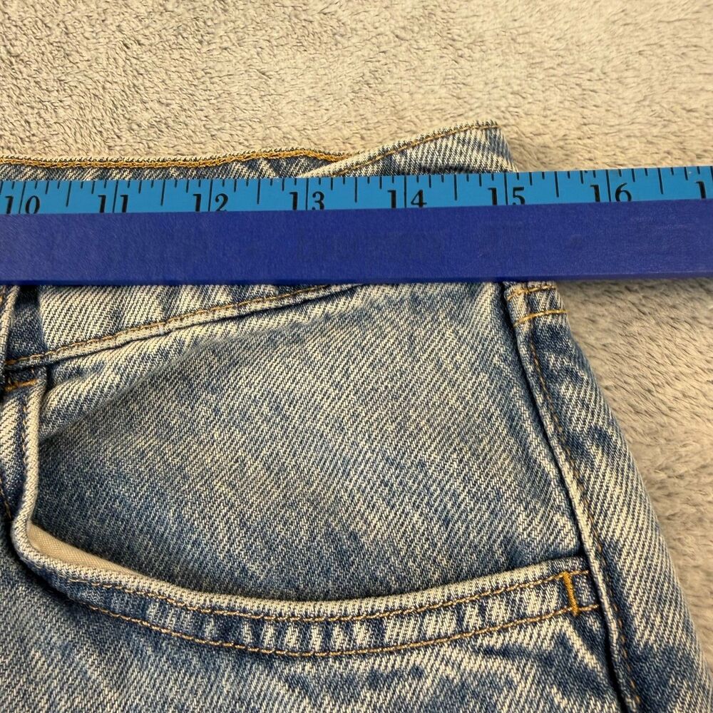 MNG Mango Wide Leg Cuffed Jeans Women's US 6 EU 38 Light Wash Denim - Picture 7 of 8